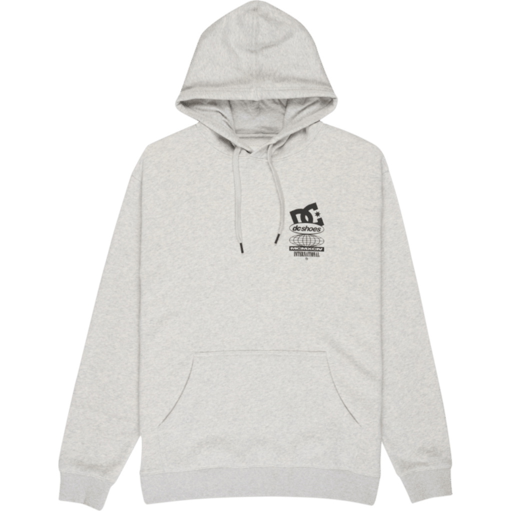 2026 DC Shoes Mens Sport Stack Hoodie EDYSF03286 - Light Heather Grey